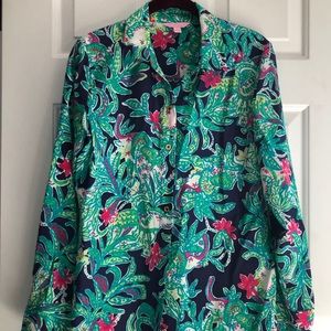 Lilly Pulitzer Silk Button down top
